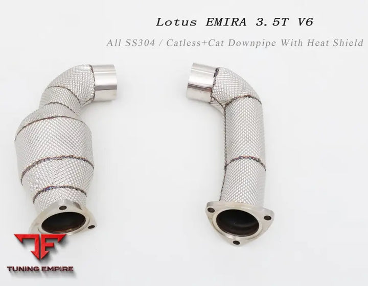 Lotus Emira 3.5T V6 All Ss304 Cat Downpipe With Heat Shield Exhaust System