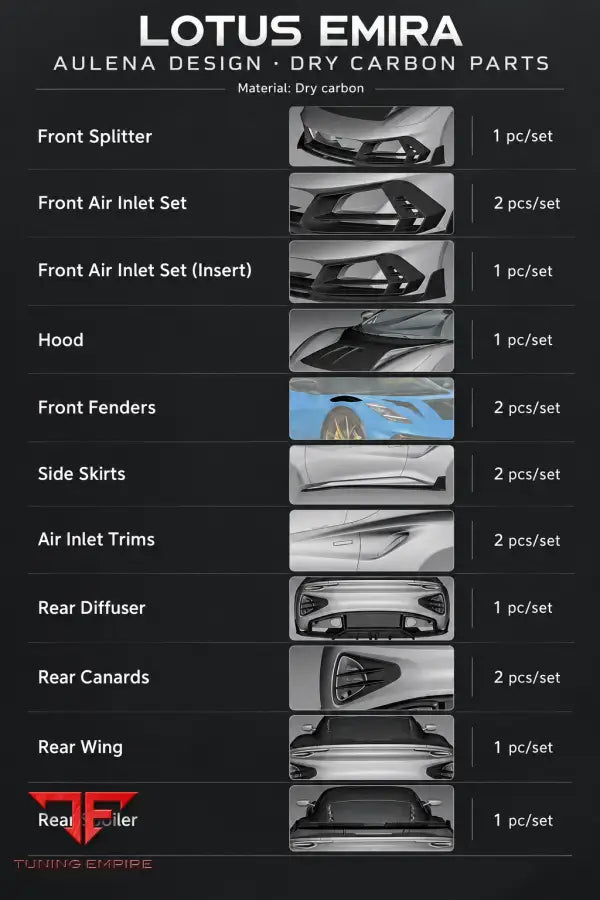 LOTUS EMIRA CARBON BODY KIT
