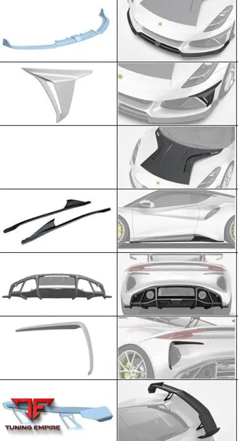 LOTUS EMIRA CARBON FIBER AERO KIT