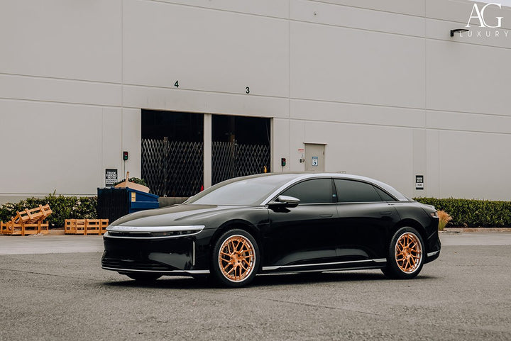 Lucid Air on custom forged wheels