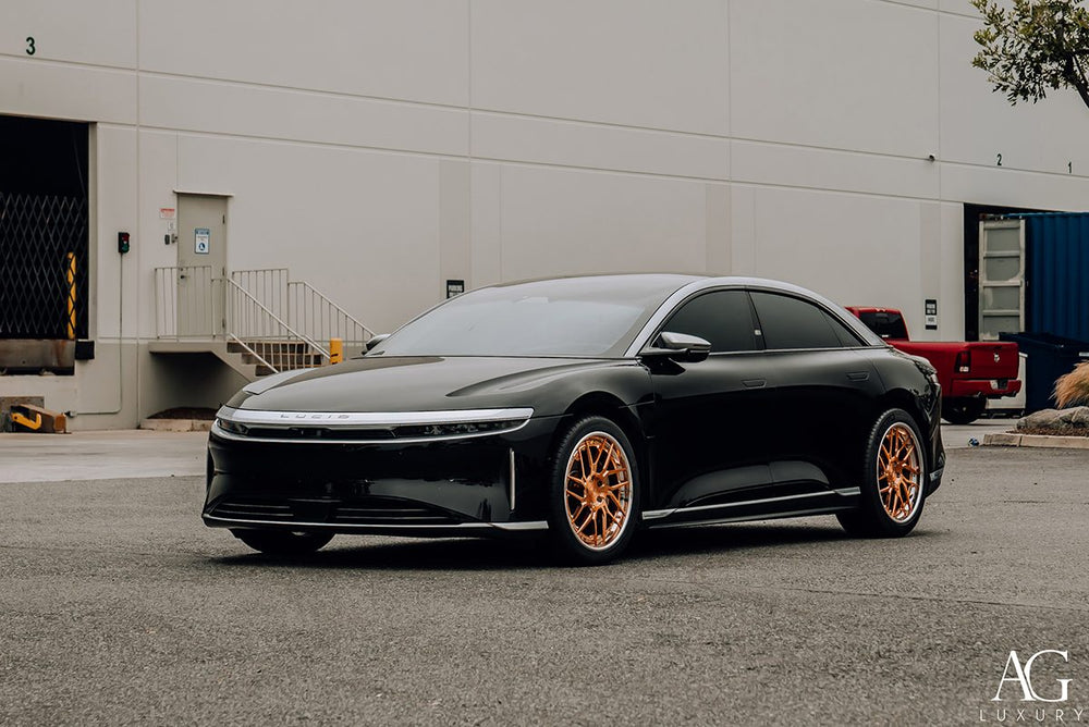 Lucid Air on custom forged wheels