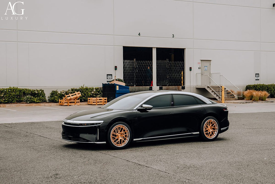 Lucid Air on custom forged wheels
