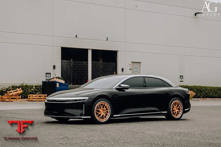 Lucid Air on custom forged wheels