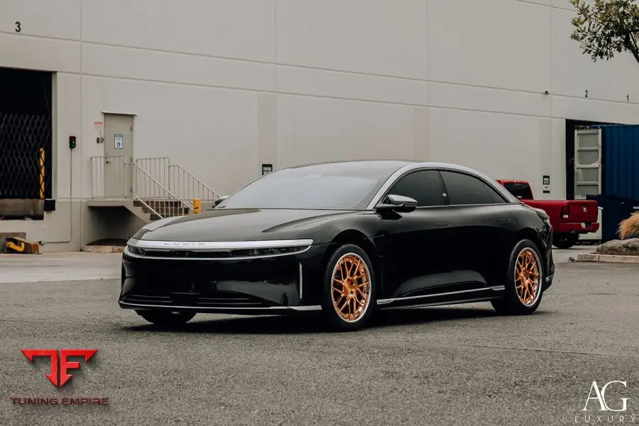 Lucid Air on custom forged wheels