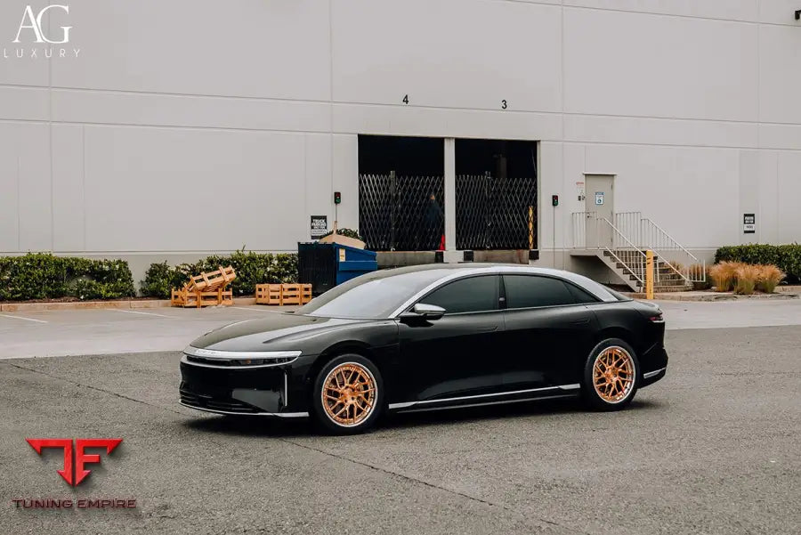 Lucid Air on custom forged wheels