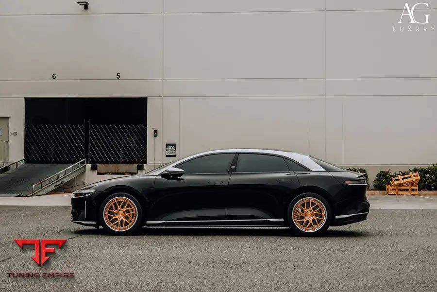 Lucid Air on custom forged wheels