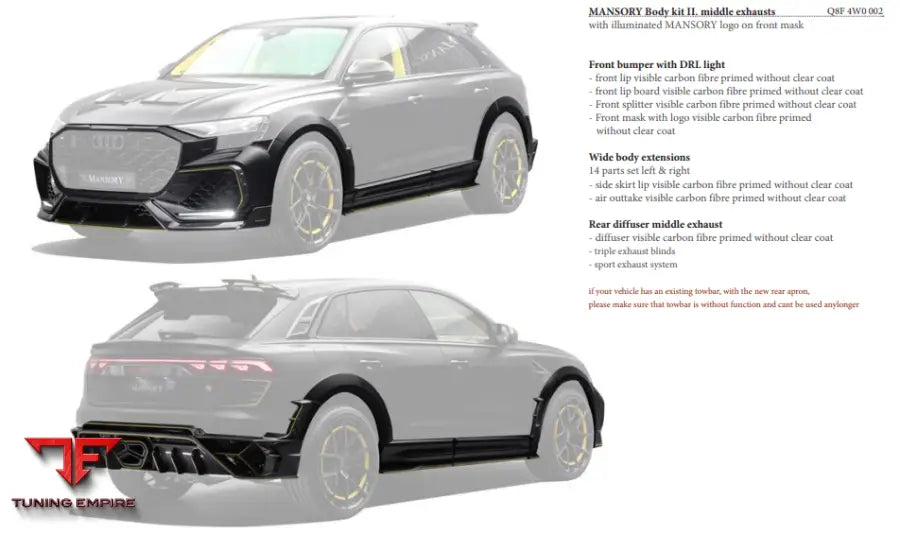 MANSORY AUDI RSQ8 BODY KIT