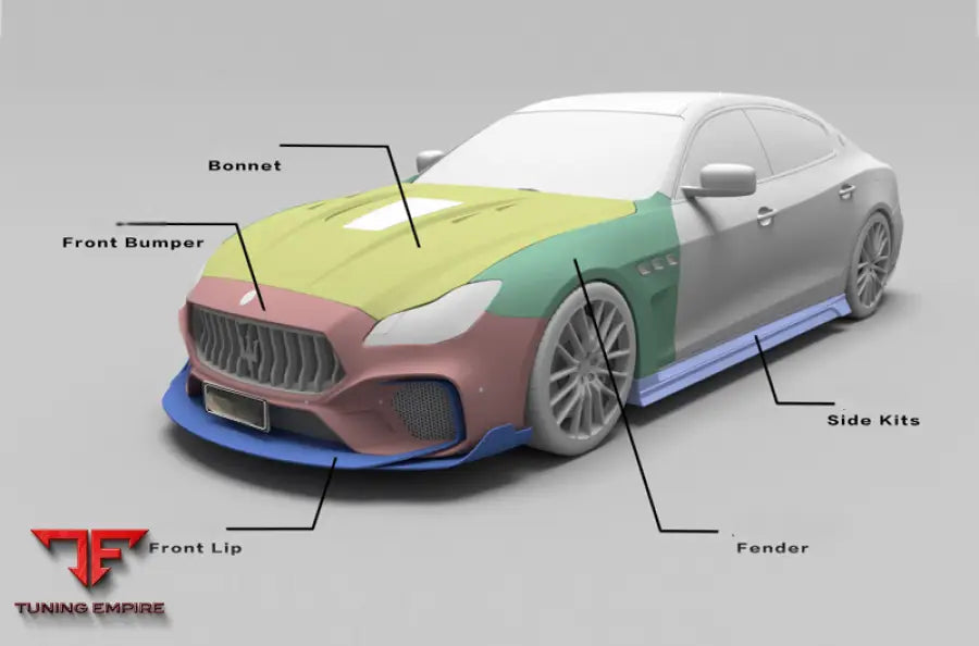 MASERATI QUATTROPORTE CARBON FIBER BODY KIT PARTS
