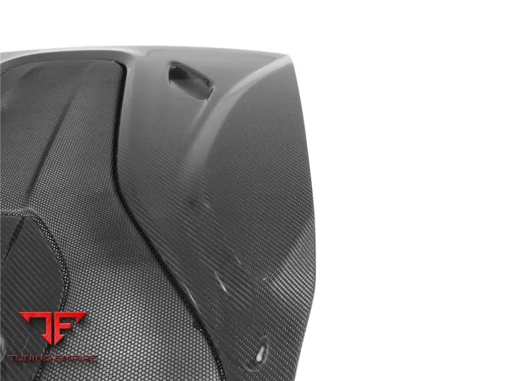 MCLAREN 540C & 570S & 570GT 600LT-STYLE PARTIAL CARBON FIBER REAR BUMPER WITH DIFFUSER AND TRUNK SPOILER AND ENGINE