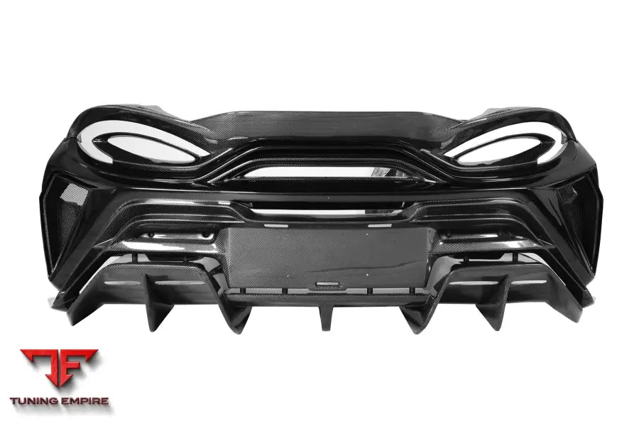 MCLAREN 600LT BKSS STYLE PARTIAL CARBON FIBER REAR BUMPER BSD