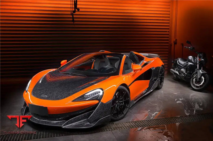 MCLAREN 600LT OEM STYLE CARBON FIBER FRONT BUMPER SIDE SPLITTER BSD