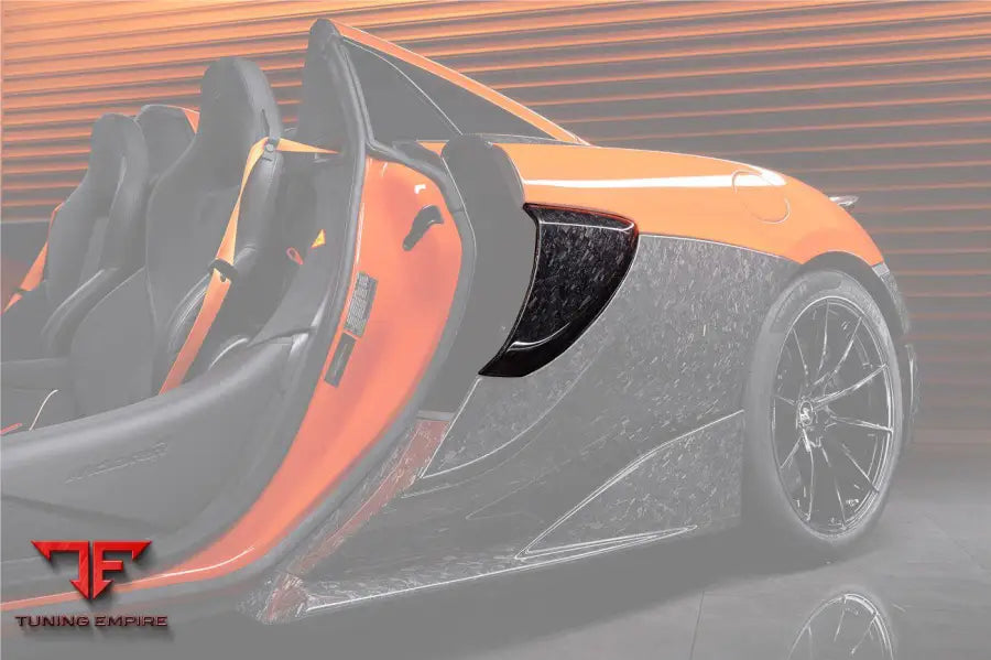 MCLAREN 600LT OEM STYLE CARBON FIBER QUARTER PANEL SIDE SCOOPS BSD