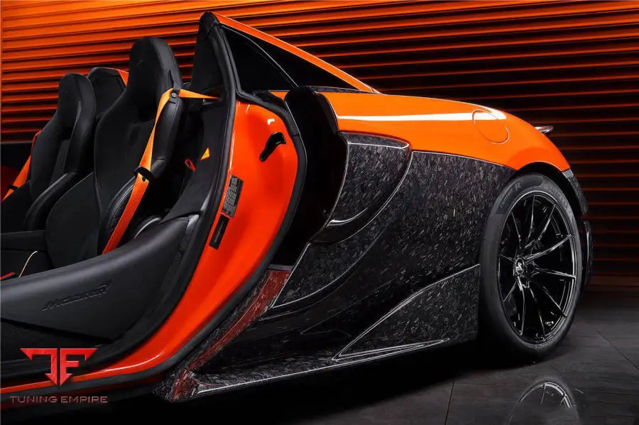 MCLAREN 600LT OEM STYLE CARBON FIBER QUARTER PANEL SIDE SCOOPS BSD