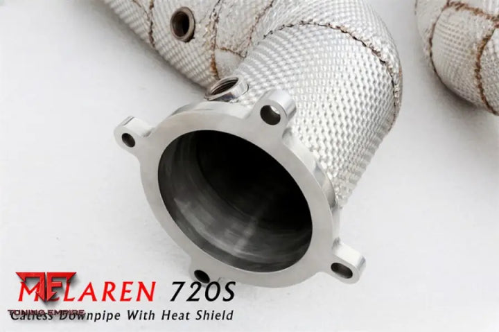 Mclaren 720S All Ss304 Decat Downpipe With Heat Shield Exhaust System