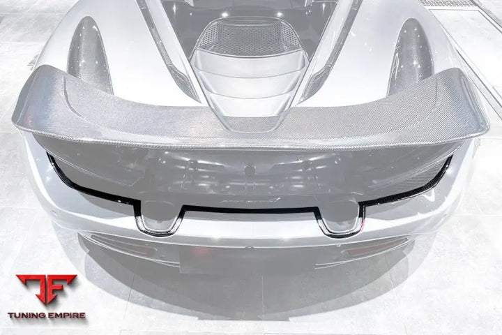 MCLAREN 720S OEM STYLE DRY CARBON FIBER REAR BUMPER UPPER EXHAUST VALANCE PANEL BSD
