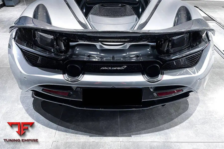 MCLAREN 720S OEM STYLE DRY CARBON FIBER REAR BUMPER UPPER EXHAUST VALANCE PANEL BSD