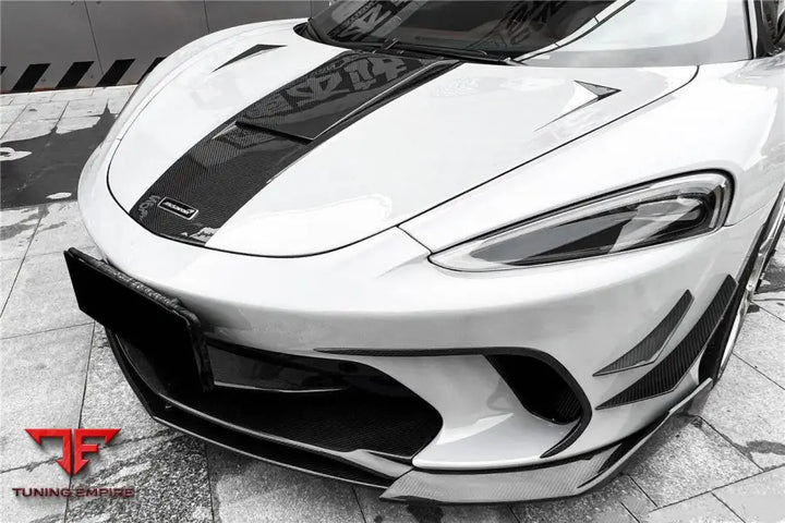MCLAREN GT WP STYLE DRY CARBON FIBER FRONT BUMPER AIR VENTS BSD