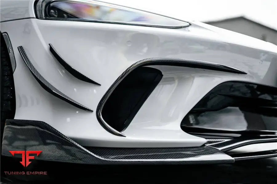 MCLAREN GT WP STYLE DRY CARBON FIBER FRONT BUMPER AIR VENTS BSD
