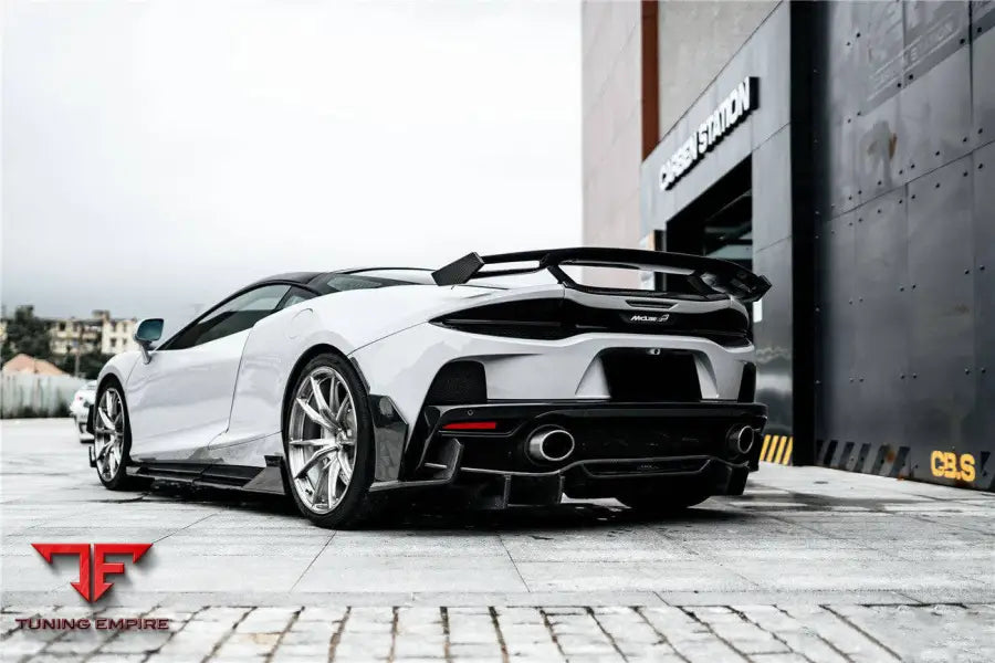 MCLAREN GT WP STYLE DRY CARBON FIBER REAR BUMPER SIDE WINGLETS BSD