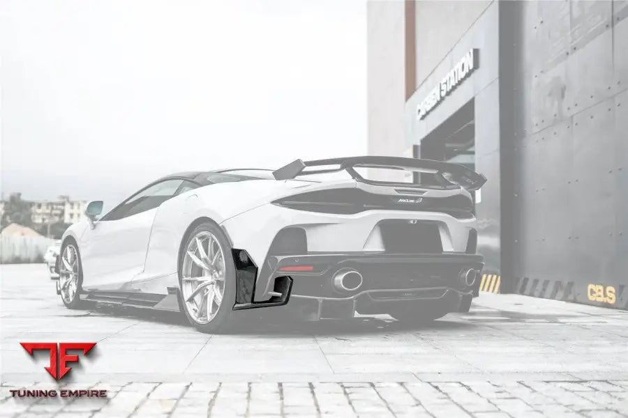 MCLAREN GT WP STYLE DRY CARBON FIBER REAR BUMPER SIDE WINGLETS BSD