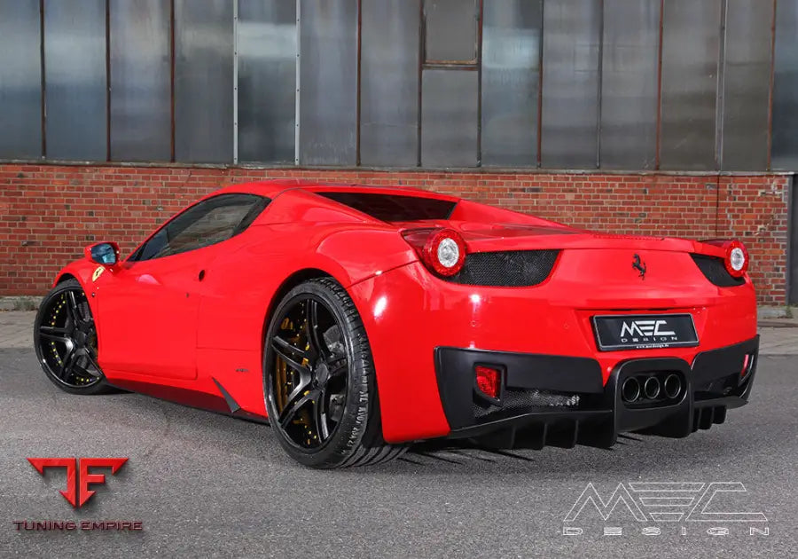 MEC Design Ferrari 458 front spoiler lip, 3 piece