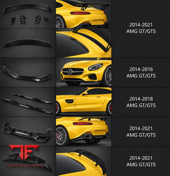 MERCEDES BENZ AMG GT (C190) CARBON FIBER PARTS
