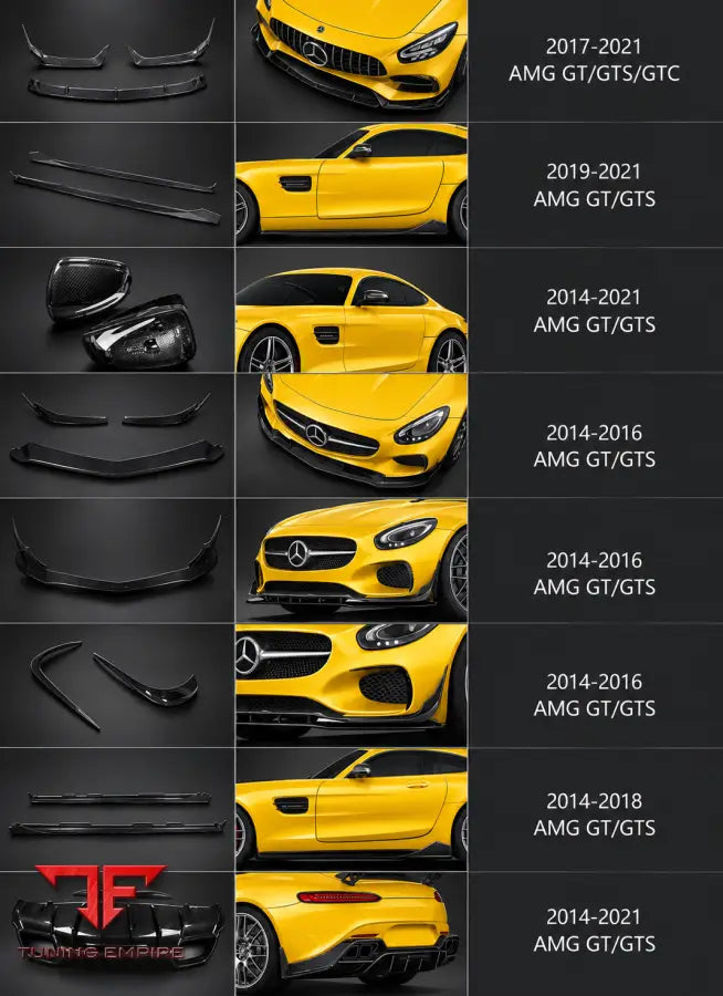 MERCEDES BENZ AMG GT (C190) CARBON FIBER PARTS