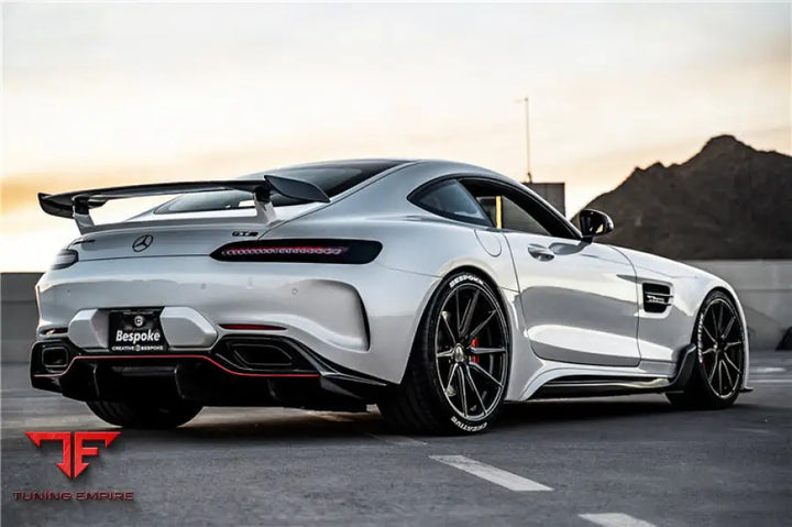 MERCEDES BENZ AMG GT GTS IMP PERFORMANCE PARTIAL CARBON FIBER REAR BUMPER WITH DIFFUSER BSD