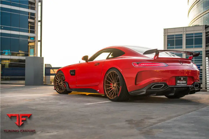 MERCEDES BENZ AMG GT GTS IMP PERFORMANCE PARTIAL CARBON FIBER REAR BUMPER WITH DIFFUSER BSD