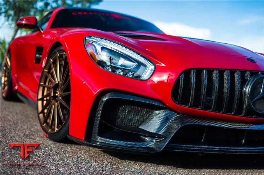 MERCEDES BENZ AMG GT GTS IMP PERFORMANCE PART CARBON FIBER FRONT BUMPER WITH GRILL BSD