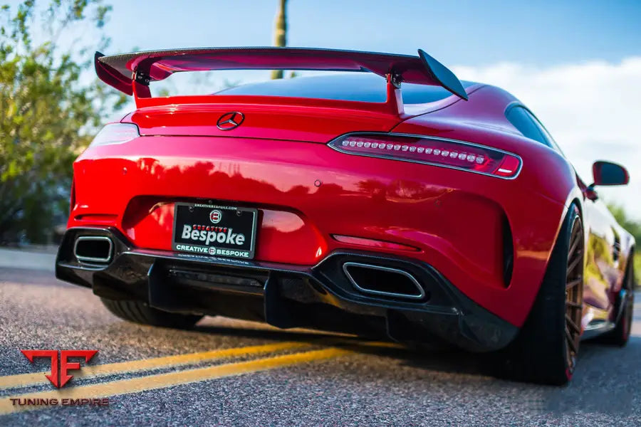 MERCEDES BENZ AMG GT GTS IMP PERFORMANCE PARTIAL CARBON FIBER REAR BUMPER WITH DIFFUSER BSD