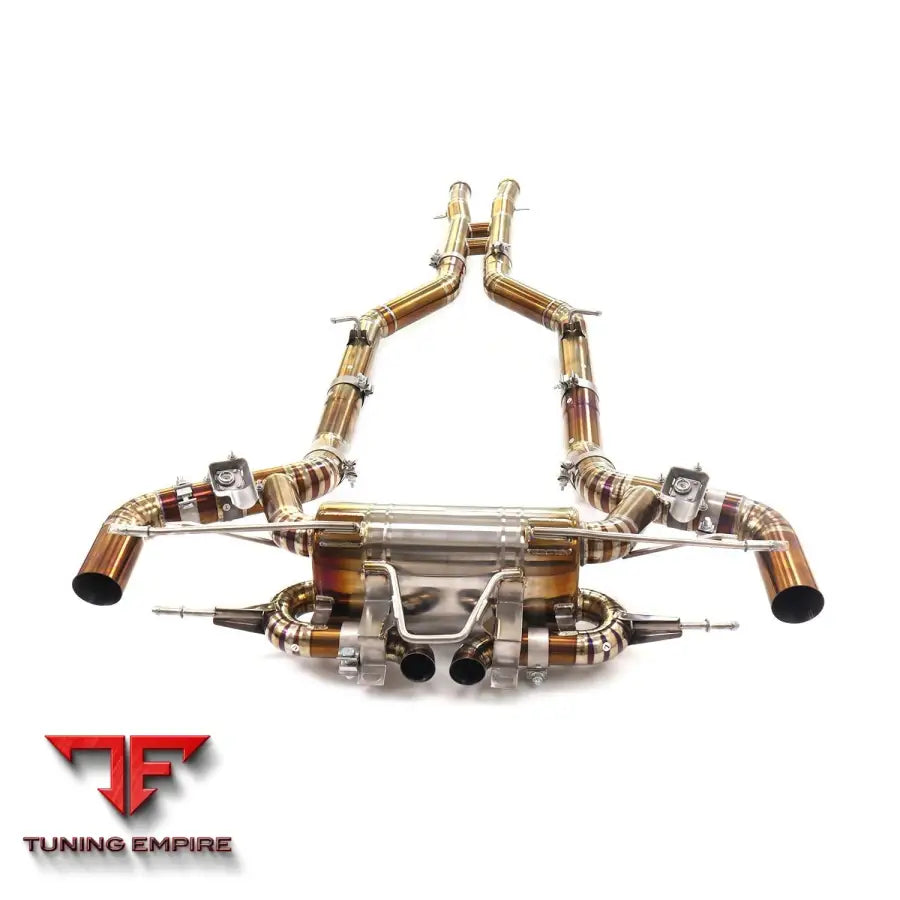 MERCEDES BENZ AMG GT-R TITANIUM CATBACK RAZOR EXHAUST WITH MUFFLER VALVE