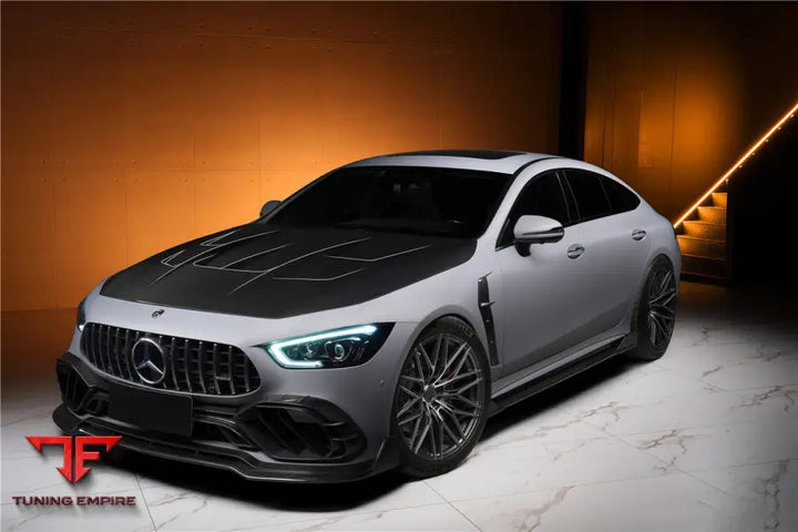 MERCEDES BENZ AMG GT50/GT53/GT43 4DOOR COUPE X290 IMP PERFORMANCE CARBON FIBER FRONT BUMPER LIP SPLITTER BSD