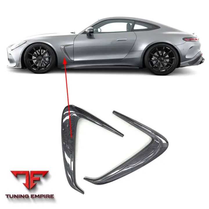 MERCEDES BENZ AMG GT50 GT63S COUPE C192 CARBON FIBER FRONT FENDER SIDE VENTS TRIM
