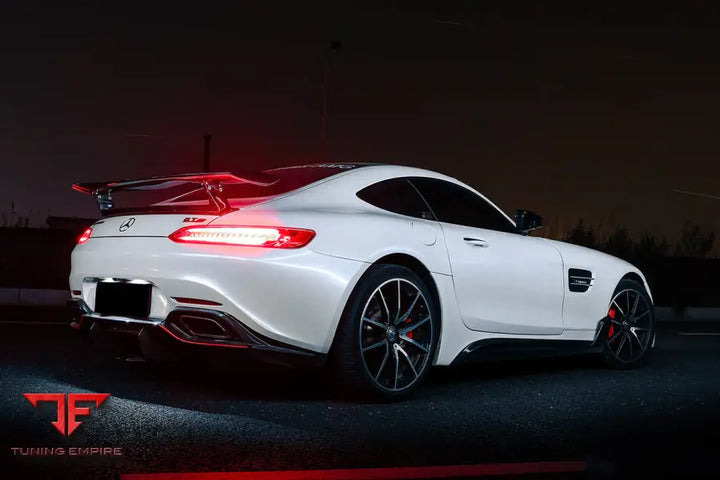 MERCEDES BENZ AMG GTGTS IMP PERFORMANCE PARTIAL CARBON FIBER REAR BUMPER W DIFFUSER BSD