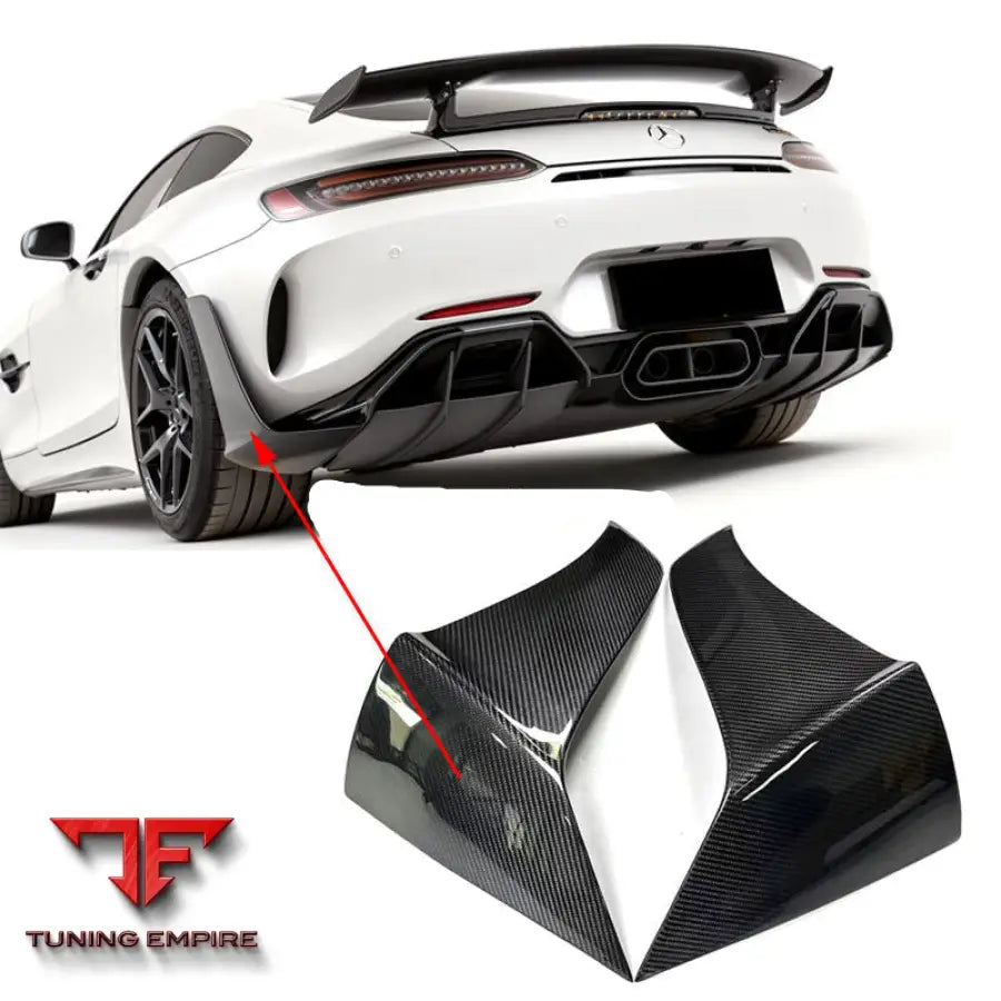 MERCEDES BENZ AMG GTR UPGRADE GTR PRO CARBON FIBER BUMPER SIDE CANARDS DIFFUSER WRAP ANGLE