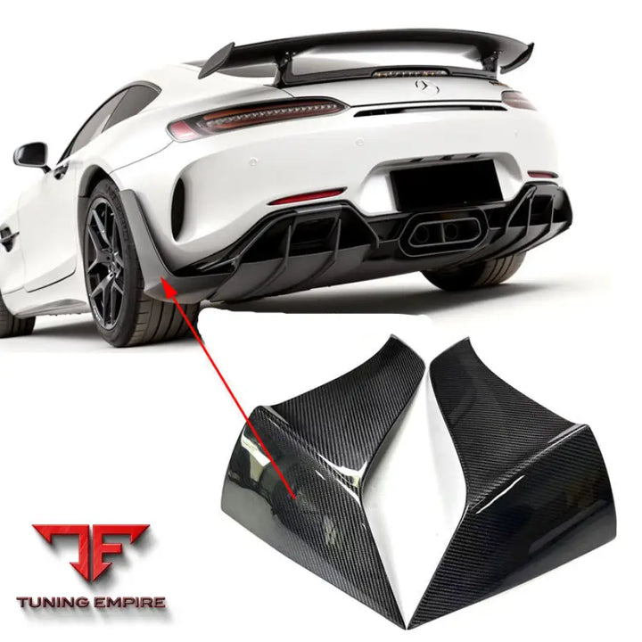 MERCEDES BENZ AMG GTR UPGRADE GTR PRO CARBON FIBER BUMPER SIDE CANARDS DIFFUSER WRAP ANGLE