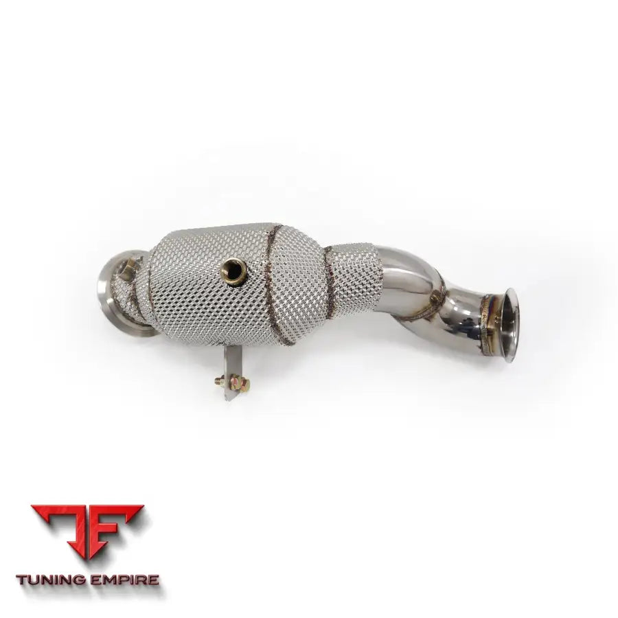 MERCEDES BENZ C-CLASS C200 W205 STAINLESS STEEL RAZOR EXHAUST DOWNPIPE WITH HEAT SHIELD