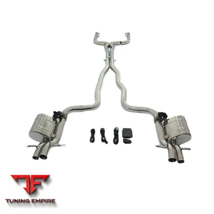 MERCEDES BENZ C-CLASS C63 W205 STAINLESS STEEL CATBACK RAZOR EXHAUST WITH MUFFLER VALVE