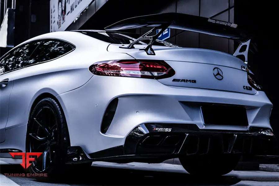 MERCEDES-BENZ C-CLASS COUPE IMP PERFORMANCE PARTIAL CARBON FIBER REAR BUMPER BSD