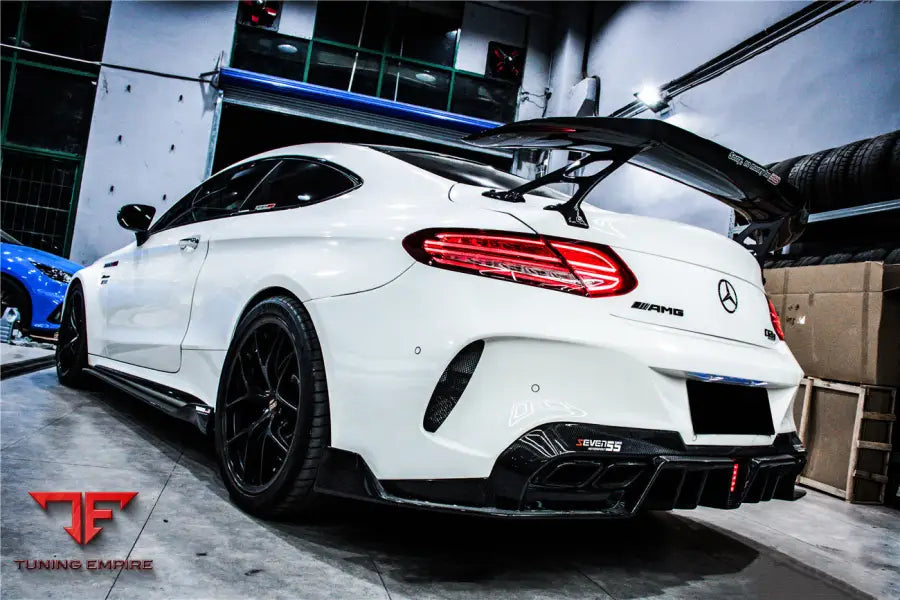 MERCEDES-BENZ C-CLASS COUPE IMP PERFORMANCE PARTIAL CARBON FIBER REAR BUMPER BSD