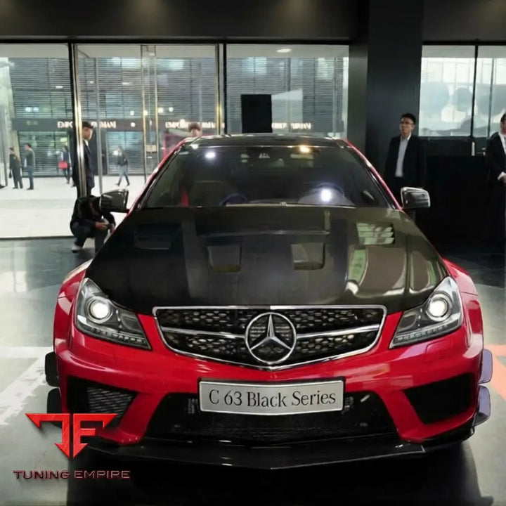 MERCEDES BENZ C-CLASS W204 C63 BLACK SERIES COUPE CARBON FIBER BONNET HOOD 2010-2013Y