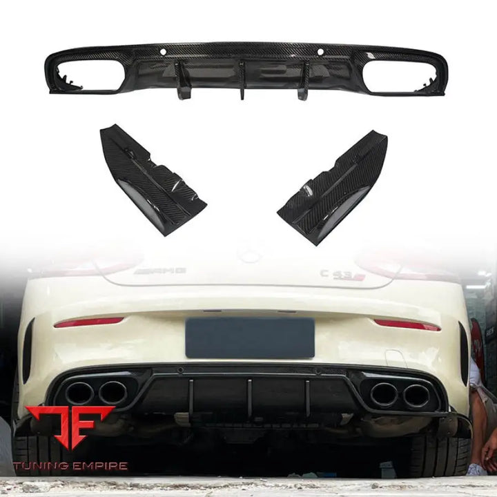 MERCEDES-BENZ C CLASS W205 C43 COUPE AMG CARBON FIBER REAR DIFFUSER 2019-2023Y