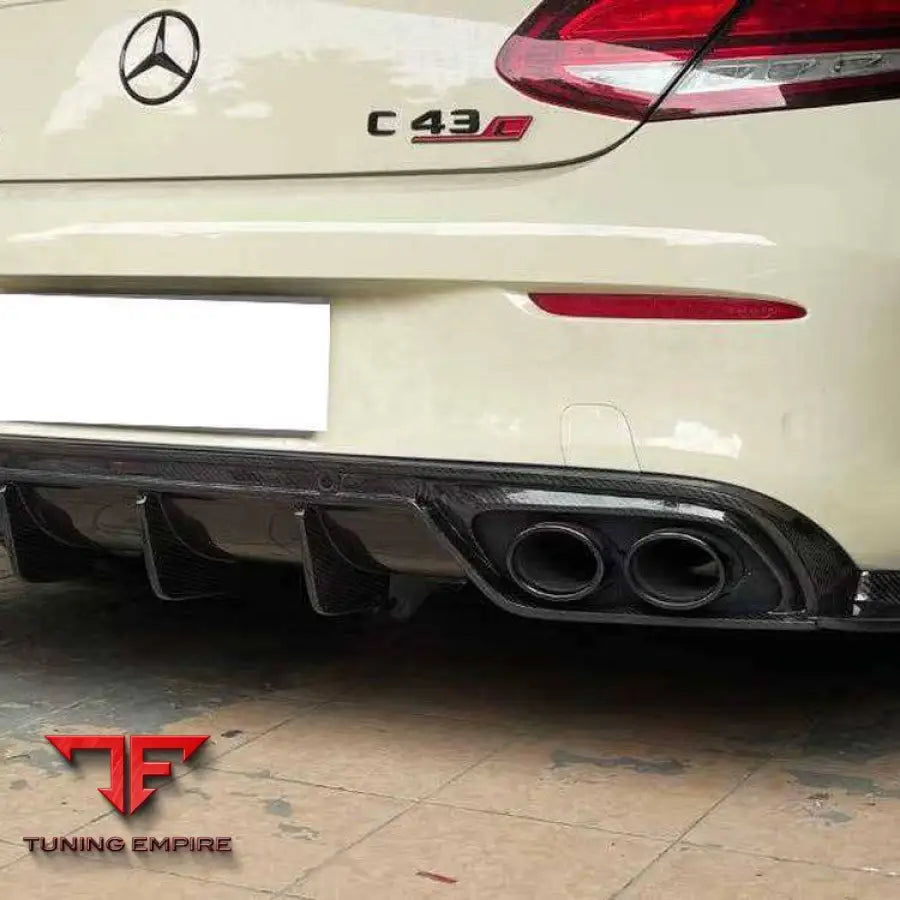 MERCEDES-BENZ C CLASS W205 C43 COUPE AMG CARBON FIBER REAR DIFFUSER 2019-2023Y
