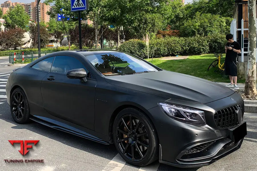 MERCEDES-BENZ C217 S63 & S65 AMG COUPE CARBON FIBER SIDE SKIRTS EXTENSION BSD