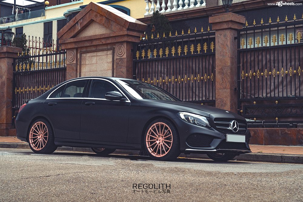 MERCEDES-BENZ C300 on custom forged wheels