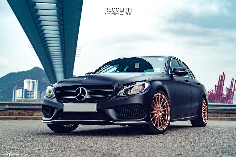 MERCEDES-BENZ C300 on custom forged wheels