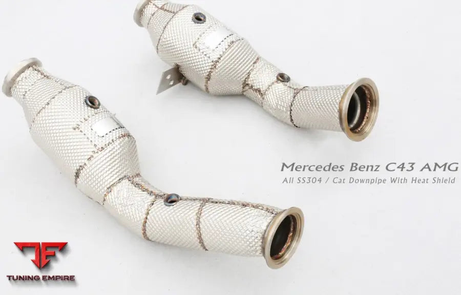 Mercedes Benz C43 All Ss304 Cat Downpipe With Heat Shield Exhaust System
