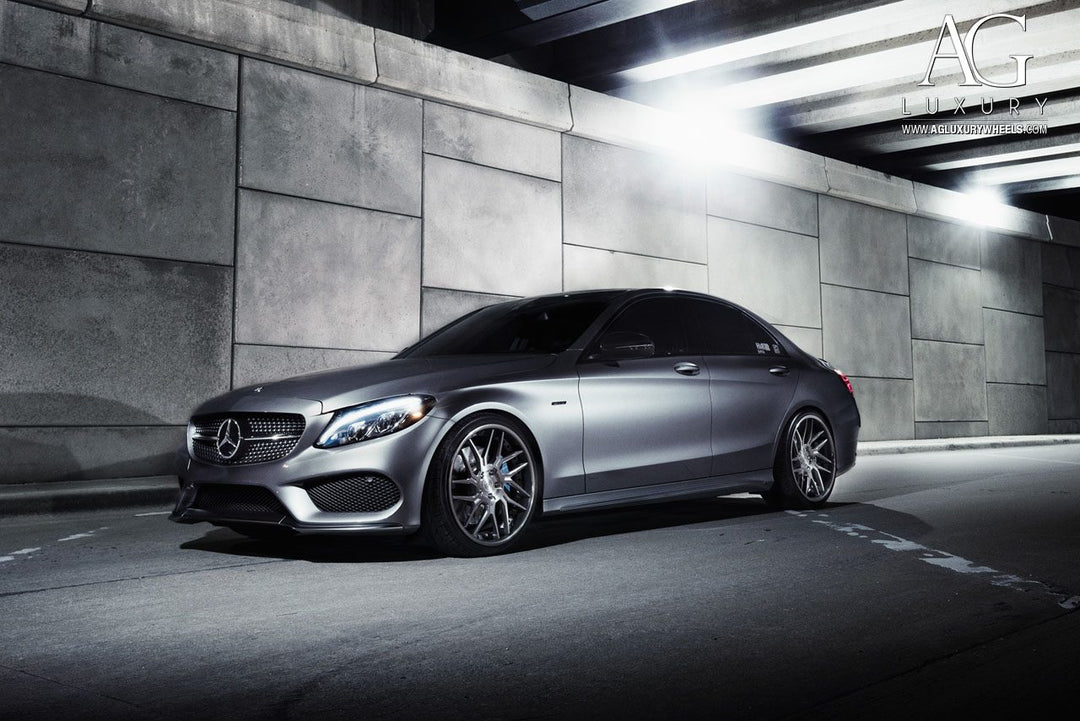 Mercedes-Benz C450 AMG on custom forged wheels