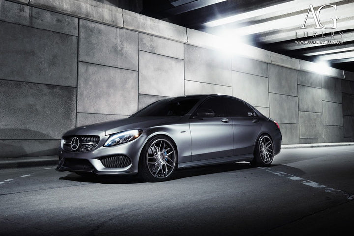 Mercedes-Benz C450 AMG on custom forged wheels